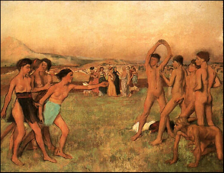 The Young Spartans Exercising